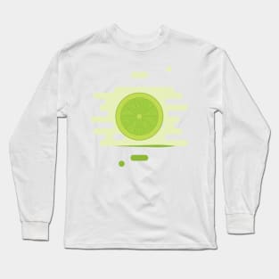 Lime slice in a splash of juice Long Sleeve T-Shirt